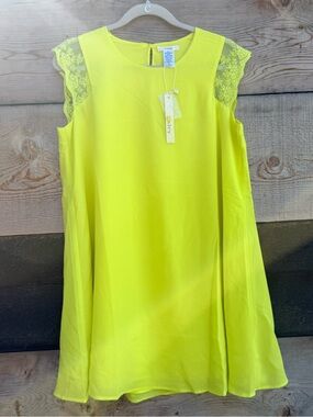 NWT Yellow Lace Sleeve Dress